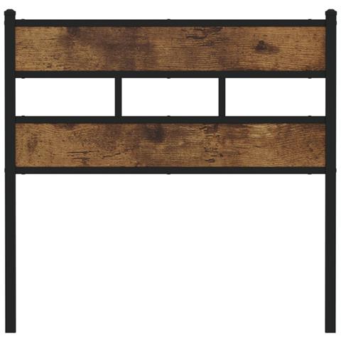 Testiera Rovere Fumo 75 Cm In Ferro E Truciolato - Foto 3