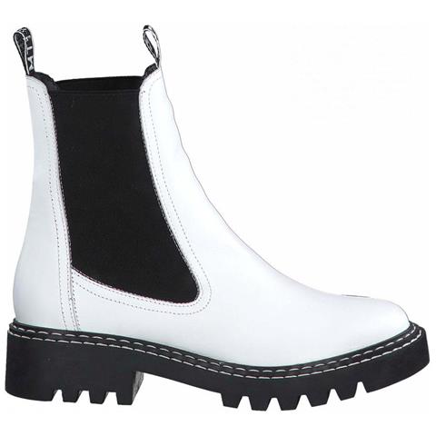 White Casual Leather Booties Stivaletti Pelle Scarpe Donna Bianco Eu 39, 1-25455-27 100 - Foto 1