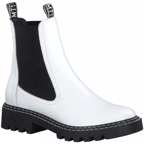 White Casual Leather Booties Stivaletti Pelle Scarpe Donna Bianco Eu 39, 1-25455-27 100 - Foto 2