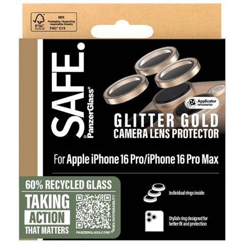 Protezione Obiettivo Per Iphone 16 Pro/16 Pro Max Safe, Oro - Foto 4