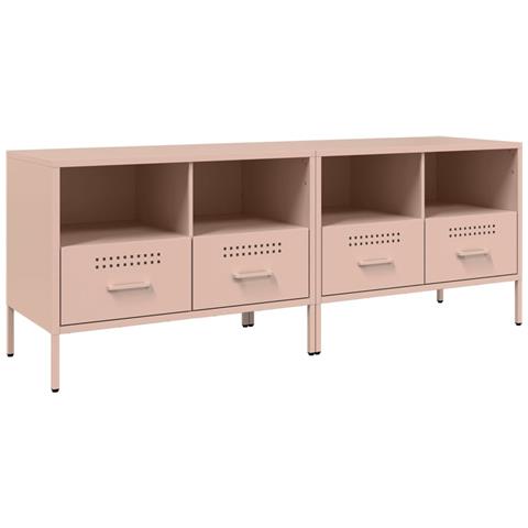 Mobili Tv 2pz Rosa 68x39x50,5 Cm In Acciaio - Foto 2