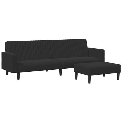 Set Di Divani 2 Pz Nero In Velluto - Foto 2