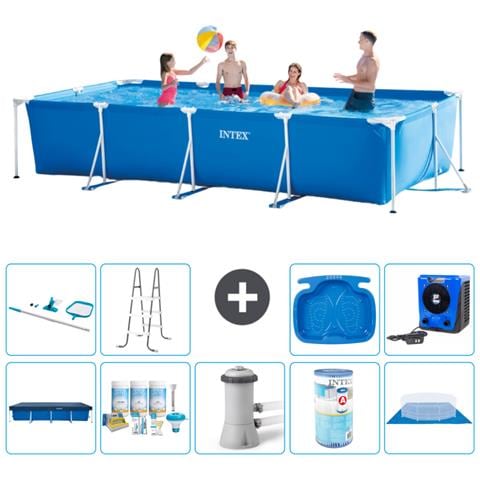 Piscina Fuori Terra - Rettangolo - 450x220x84 Cm - Blu - Include Accessori Coordinati A325 - Foto 1