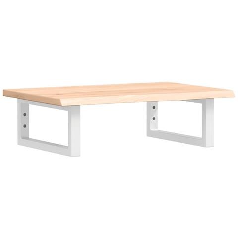 Ripiano A Parete Per Lavabo In Acciaio E Massello Di Rovere - Foto 1