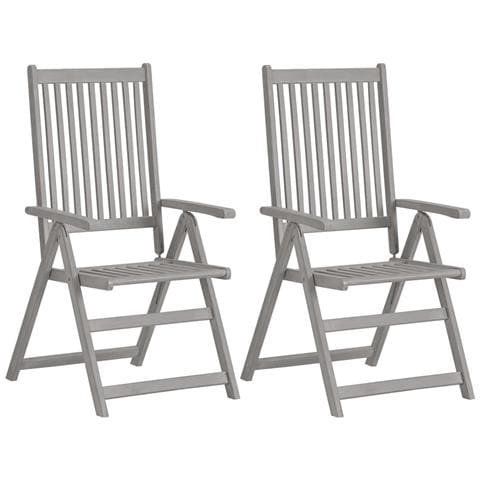 Sedie Da Giardino Reclinabili 4 Pz Con Cuscini Massello Acacia - Foto 1