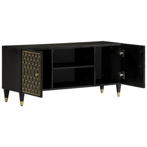 Lusso Casadino - Mobile Porta Tv 105x33x46cm In Legno Massello Di Mango - Foto 1