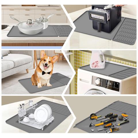 Tappetino Per Bar Da Caffè In Silicone - Resistente Al Calore E Antiscivolo Black - Foto 5