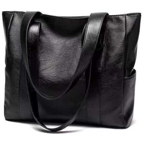 Elegante Borsa Tote In Pelle Pu Nera - Versatile E Spaziosa - Foto 1