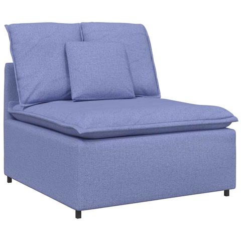 Modulo Centrale Divano Modulare con Cuscini Blu Jeans 100 cm - Foto 1