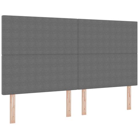 Testiera  Design Semplice Grigio Chiaro 180 cm in Tessuto Corduroy - Foto 1