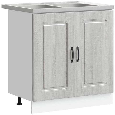 Mobile da cucina Kalmar 2 pcs Grigio 80 x 46 x 81.5 cm - Foto 1