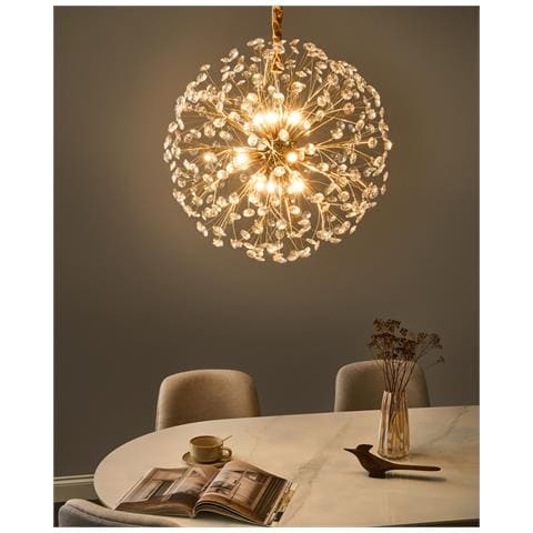 Lampadario Timane Vetro Ottone - Foto 1