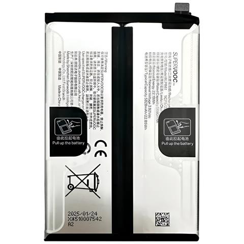 Batteria Di Ricambio Per Realme C75 Li-ion 5828mah Service Pack, Grigio - Foto 1