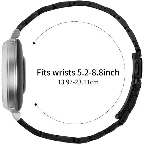 Elegante Cinturino In Acciaio Inossidabile A Cinque Perle Compatibile Con Garmin Lily 2 Black - Foto 2