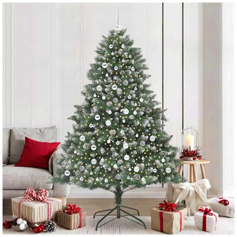 Albero di Natale artificiale con 300 LED Verde 210 cm - Foto 2
