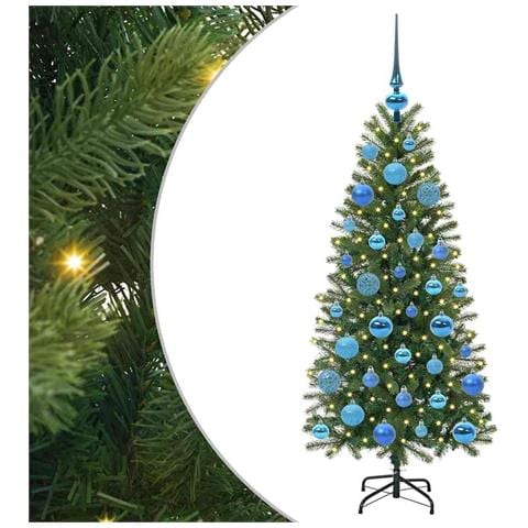 Albero di Natale artificiale con 150 LED Verde 120 cm PE e PVC - Foto 1