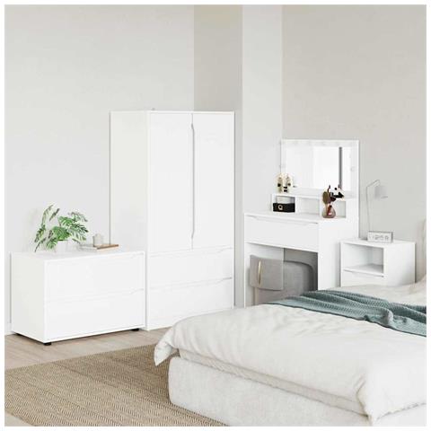 Armadio Bianco 80 x 48 x 57 cm Legno multistrato - Foto 2