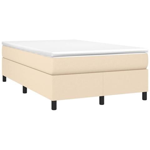 Giroletto a Molle con Materasso Crema 120x190 cm in Tessuto - Foto 1