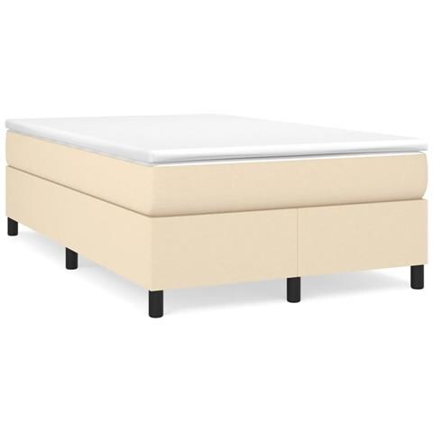 Giroletto a Molle con Materasso Crema 120x190 cm in Tessuto - Foto 2