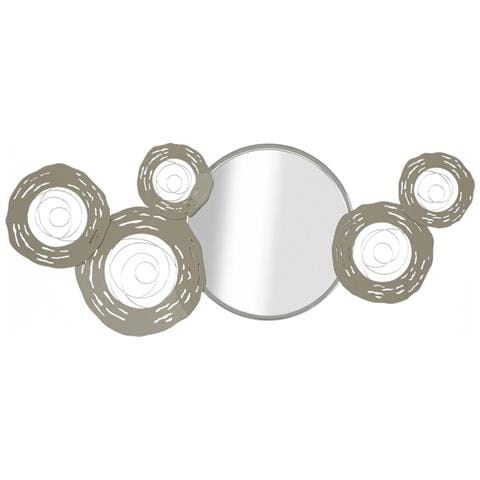 Decorazione In Metallo 3d Cerchi 18-argento-metallo-106x3,8x48 Cm - Foto 1