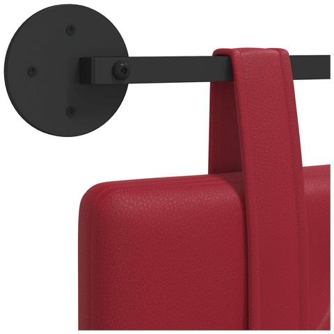 Testata appesa Rosso Vino 170 x 55 x 5 cm Pelle Sintetica - Foto 9