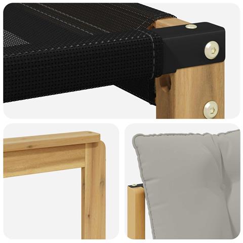 Set di divani da esterno 6 pcs Bianco e Grigio Chiaro - Foto 9