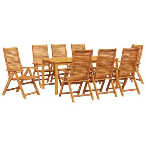 Set da Pranzo per Giardino 9 pcs Marrone - Foto 1