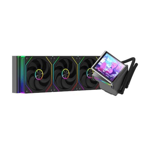 Dissipatore AIO Glacier View 360, Radiatore 360mm, Display IPS 4.0'', 3 Ventole ARGB PWM, MB Sync - Foto 2
