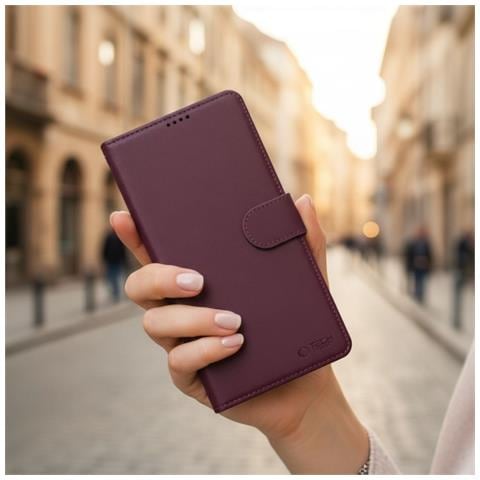 Custodia Tech-protect Wallet Per Samsung Galaxy A27 5g, Bordeaux - Foto 2