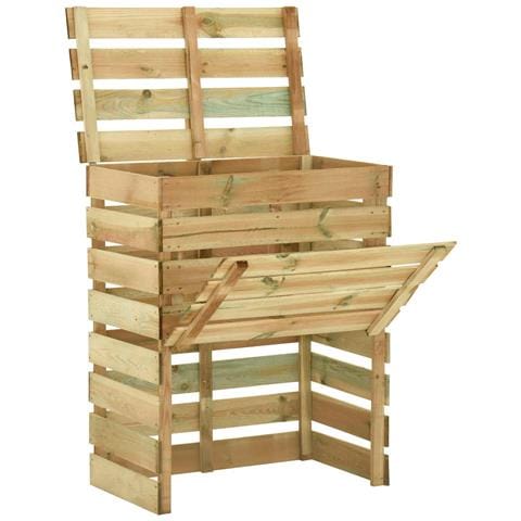 Compostiera da giardino a listelli 4 pcs Verde - Foto 2
