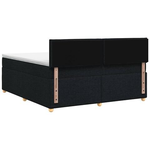 Letto box spring con materasso Nero 140 x 200 cm Tessuto - Foto 9