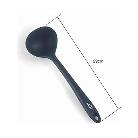 64466 - Mestolo grigio, mestolo da portata, mestolo in silicone, utensili da cucina - Foto 2