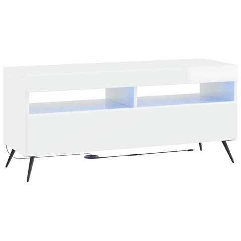 Mobile TV LED Bianco Lucido Legno ingegnerizzato - Foto 1