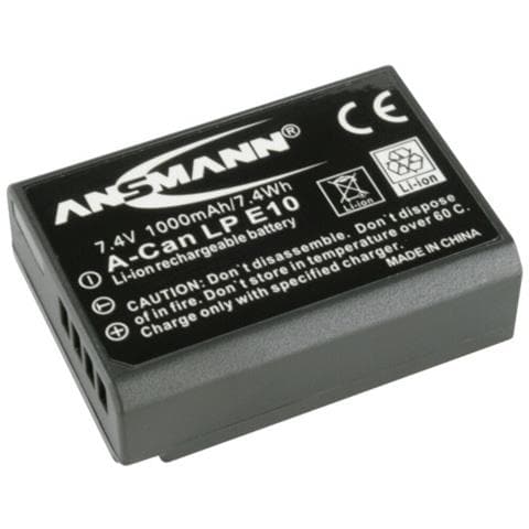 1400-0018 Batteria Ricaricabile agli Ioni di Litio LP-E10 per Fotocamere Canon - Foto 2