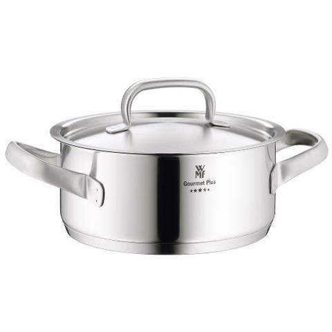 Tegame con coperchio gourmet plus 24cm acciaio inox 18/10 - Foto 2