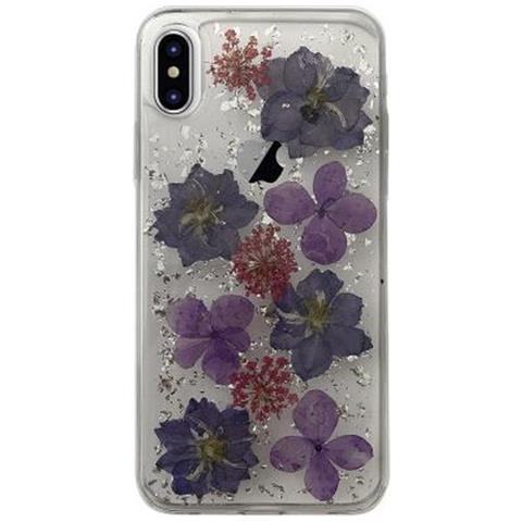 Cover Iphone X 5.8'' Pc + Tpu Glam Hippie Chic Con Fiori Purple - Foto 2