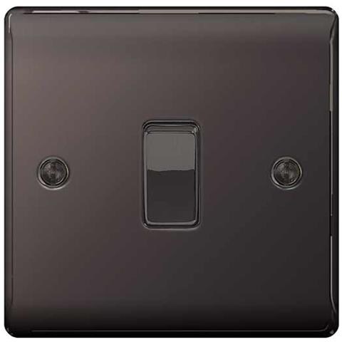 Bg Electrical Nbn12 Nichel Interruttore Della Luce (raised Black Nickel1g 2way Switch)  - Foto 1