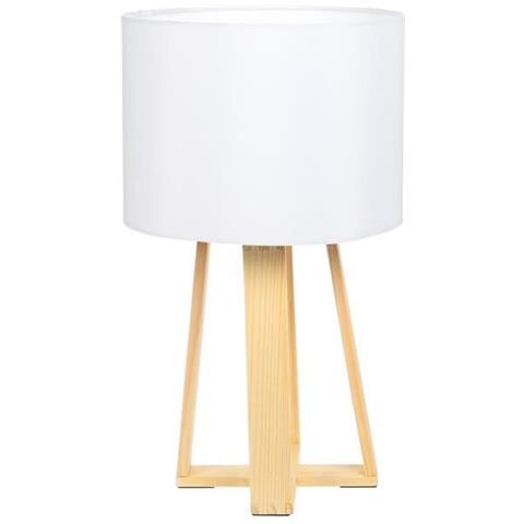Piantana In Legno - H. 34,5 Cm - Bianca - Foto 1