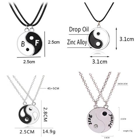 Collana Con Ciondolo Yin Yang Nero/bianco - Foto 10