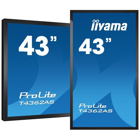 T4362AS-B1 visualizzatore di messaggi Pannello piatto interattivo 108 cm (42.5") IPS 500 cd /m² 4K Ultra HD Nero Touch screen Processore integrato Android 8.0 24/7 - Foto 2
