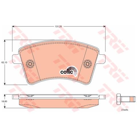 Pattini Freno Renault Kangoo Box 1.5 Dci Gdb1785 - Foto 1