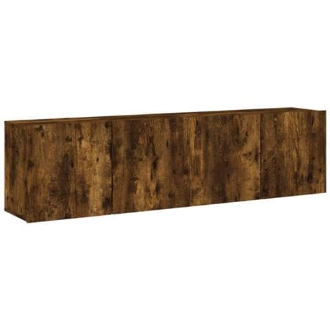 Mobili Tv A Parete 2pz Rovere Fumo 80x30x41 Cm - Foto 2