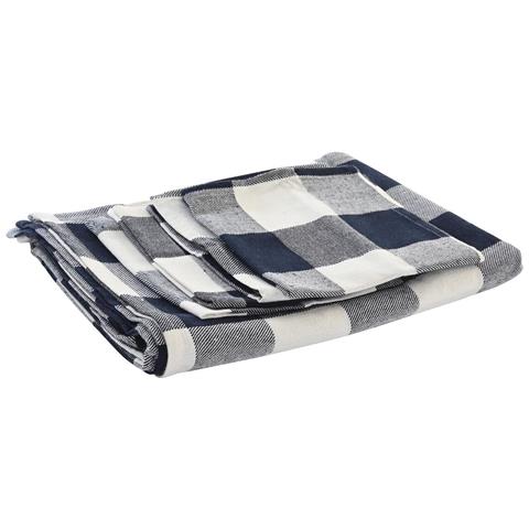 Tovaglia E Tovaglioli Dkd Home Decor 150 X 150 X 0,5 Cm Azzurro Bianco - Foto 2