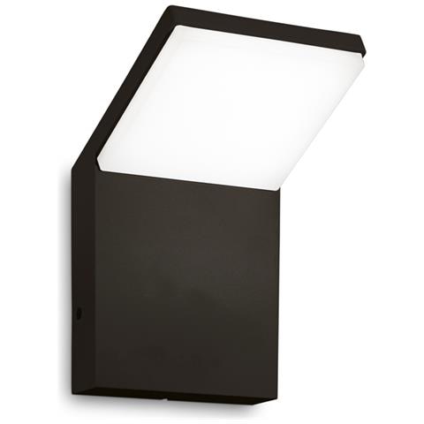 Applique Da Parete Contemporaneo Style Alluminio Nero Led 9w 3000k Ip54 - Foto 1