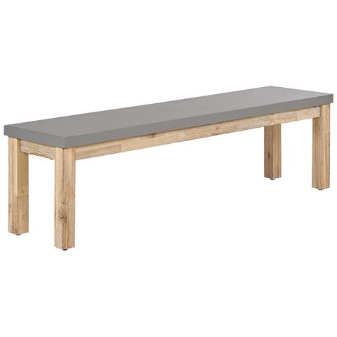 Panchina Da Giardino In Cemento Grigio 160 Cm Ostuni - Foto 2