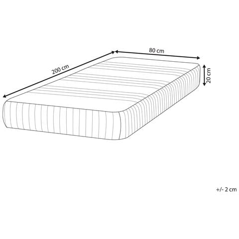 Materasso In Schiuma Di Gel Happiness Duro 80 X 200 Cm - Foto 7