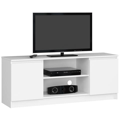 Mobiletto TV, 2 ante, 140x40x55 cm, Colore Bianco - Foto 1