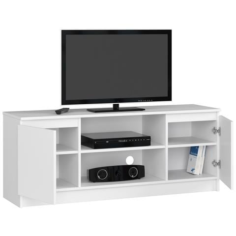 Mobiletto TV, 2 ante, 140x40x55 cm, Colore Bianco - Foto 2
