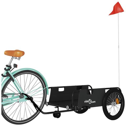 Rimorchio Da Bici Nero Oxford E Ferro - Foto 3