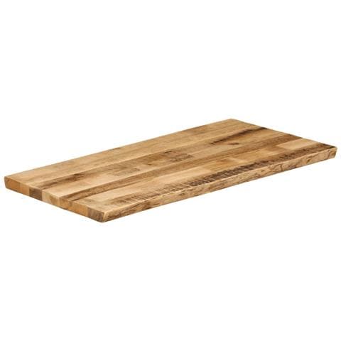 Piano Tavolo Bordi Vivi 110x60x2,5 Cm Legno Di Mango Grezzo - Foto 2